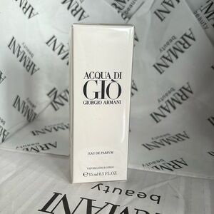 NEW Giorgio Armani Aqua Di Gio Deluxe Size Mini 15 ml 0.5 FL OZ Eau De Parfum